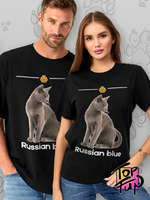 Футболка русская голубая кошка