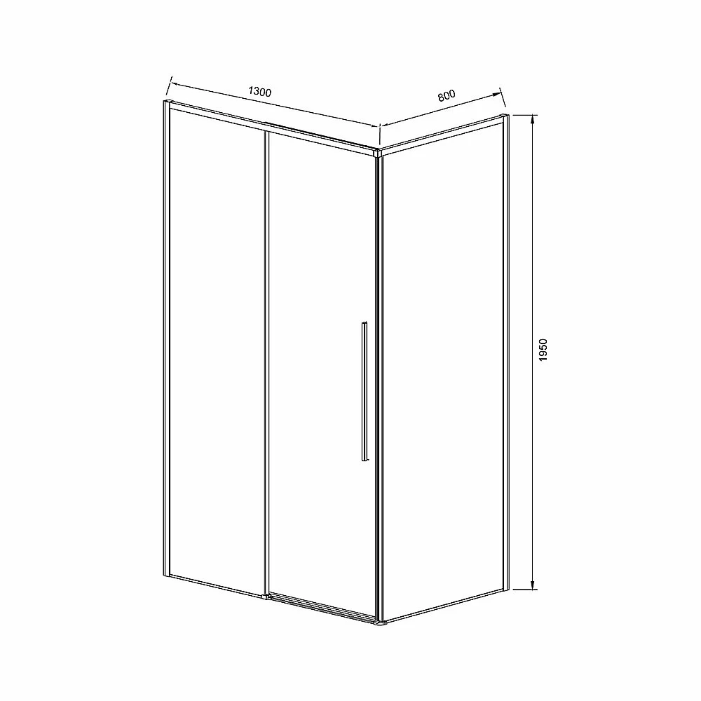 Душевой уголок Vincea SLIM-N VSR-4SN8013CLB 130x80 стекло прозрачное/профиль черный
