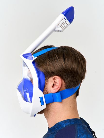 Маска полнолицевая Sargan Планета океан 2.0 белый/синий