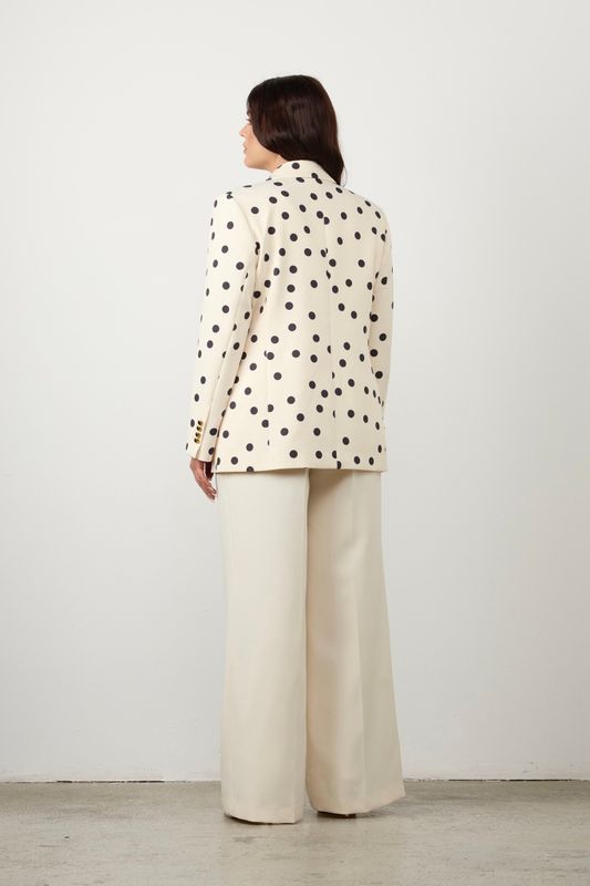 Жакет однобортный, принт горох