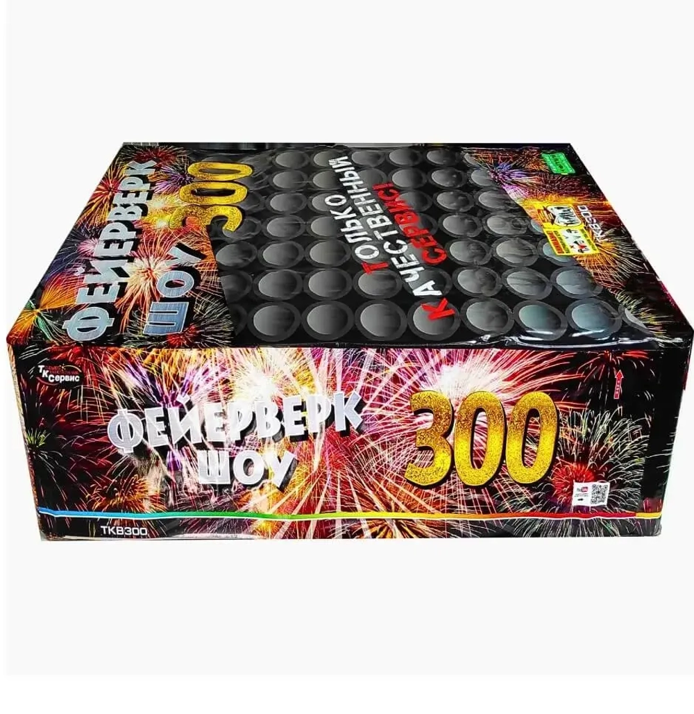 Батарея салютов Tkb300 (TKB300) от ТК Сервис, 300 выстрелов, 25 мм