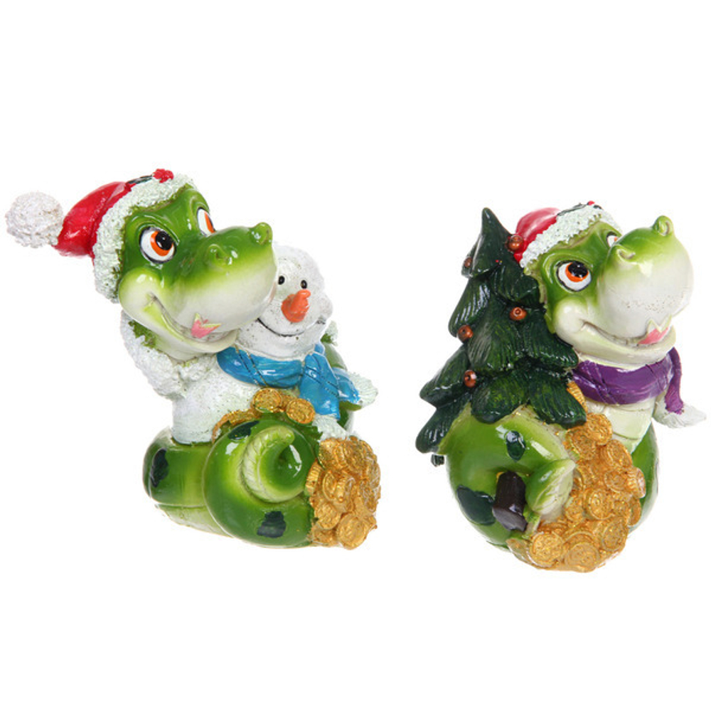 Фигурка новогодняя «Змейка - Зимняя пора» 9*8*11,5 см, микс