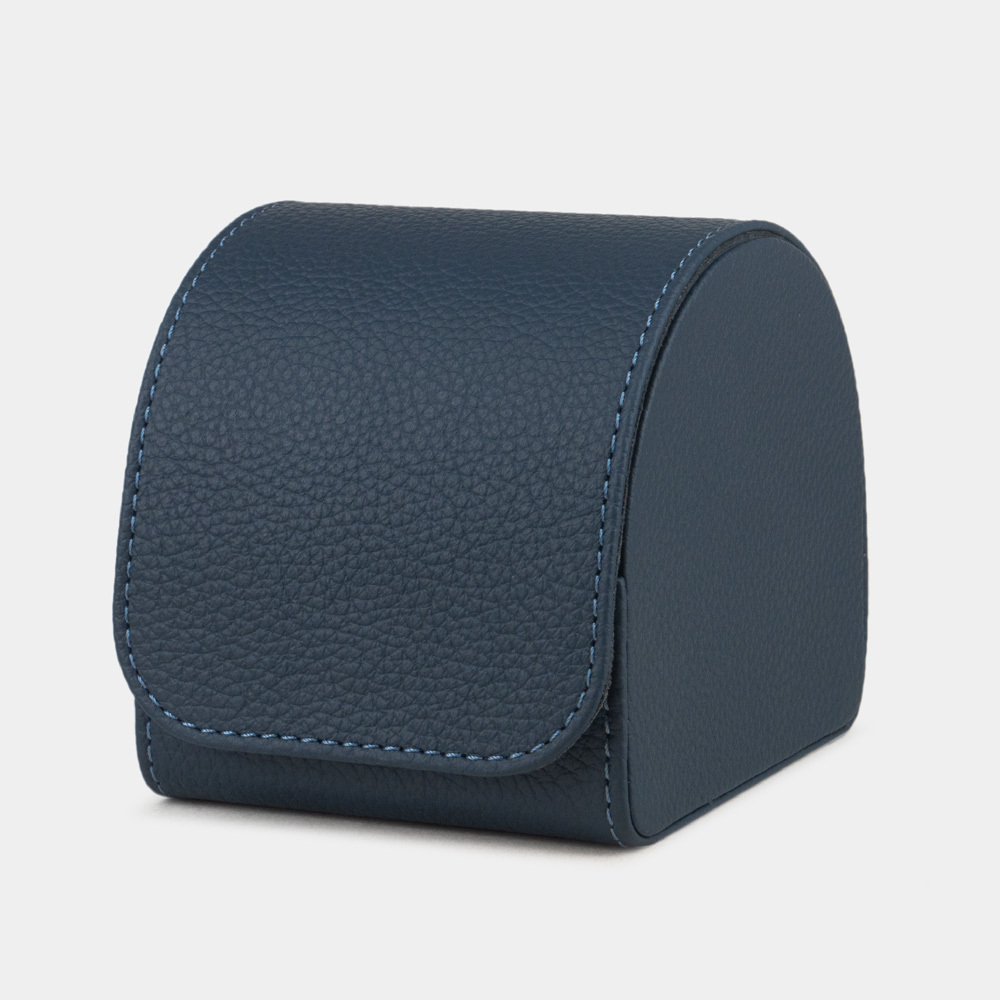 Коробка для часов из кожи теленка, синего цвета