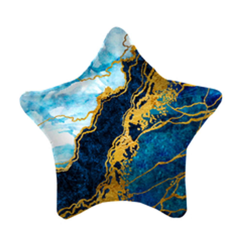 Р 18" Звезда Синий мрамор