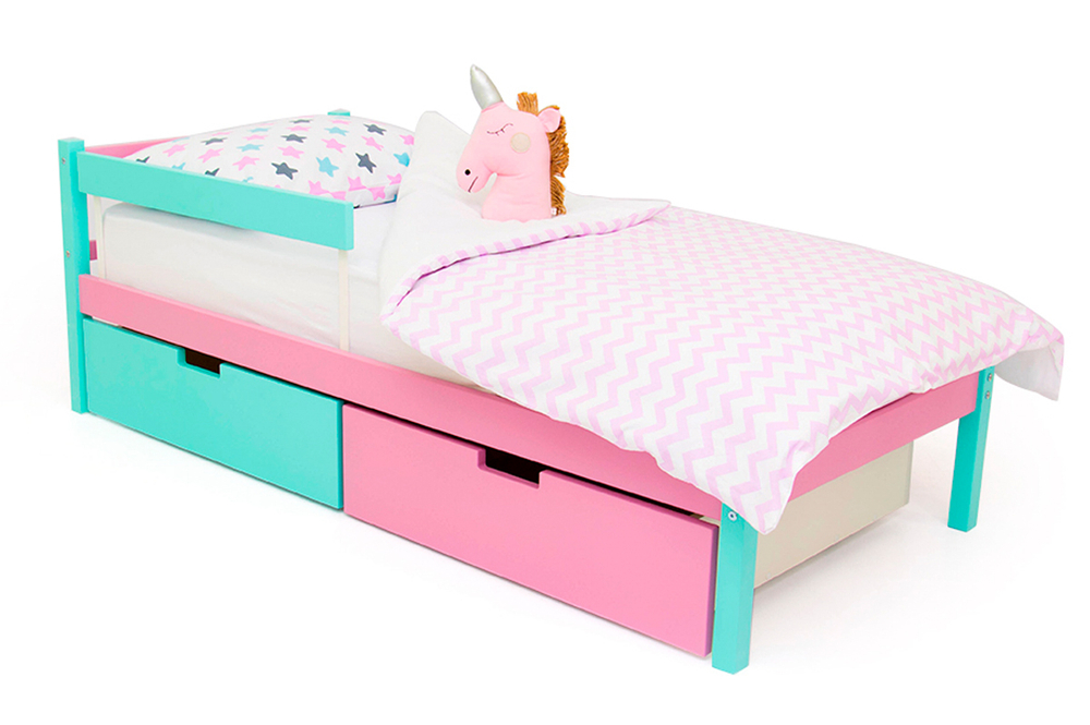 Детская кровать тахта Бельмарко Svogen мятный-лаванда