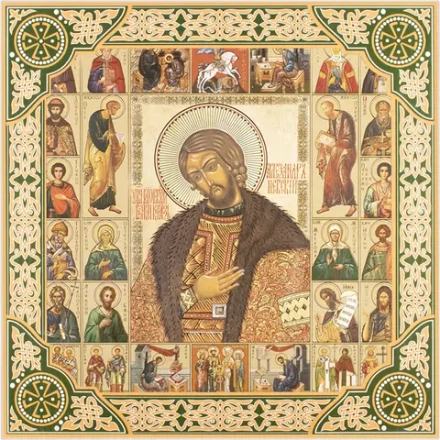 Икона "Александр Невский", рама 28х28, в коробке