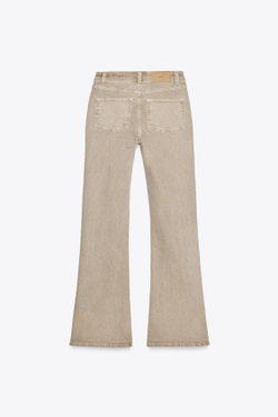ZARA ДЖИНСЫ Z1975 FLARE С ВЫСОКОЙ ПОСАДКОЙ, ПЕСОЧНЫЙ