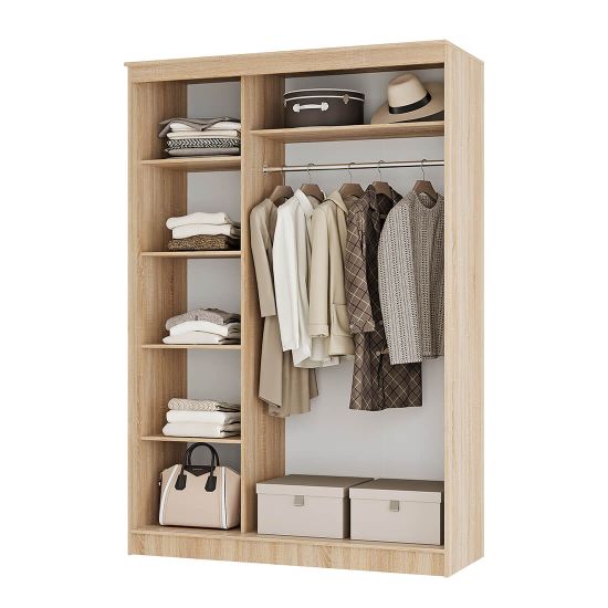 Шкаф-купе САКУРА 1,5м дуб сонома/белый (1500*2216*610) /3/