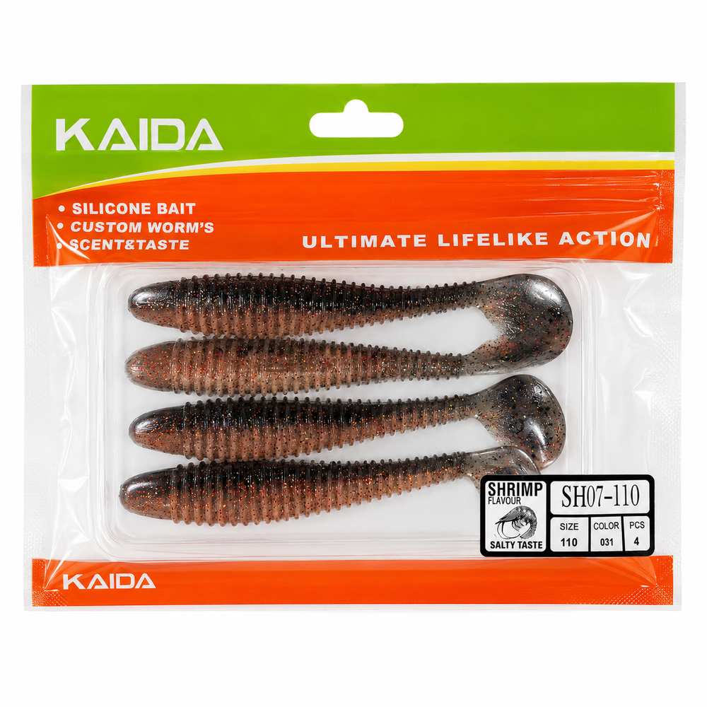 Набор силиконов KAIDA SH07-110 11см 4шт COL031 №9