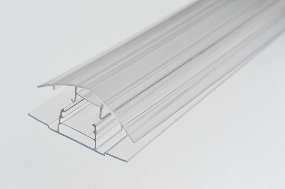 Профиль соединительный разъемный прозрачный 16-25мм (Крышка)
