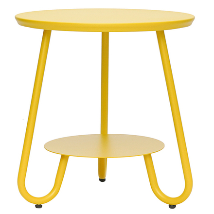 Столик Stian, Ø50 см, желтый