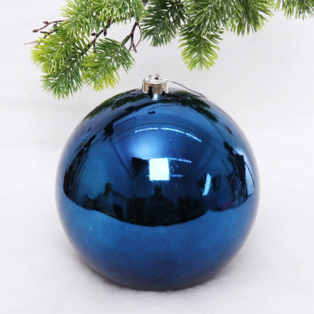 Новогодний шар 20 см «Глянец», сапфир