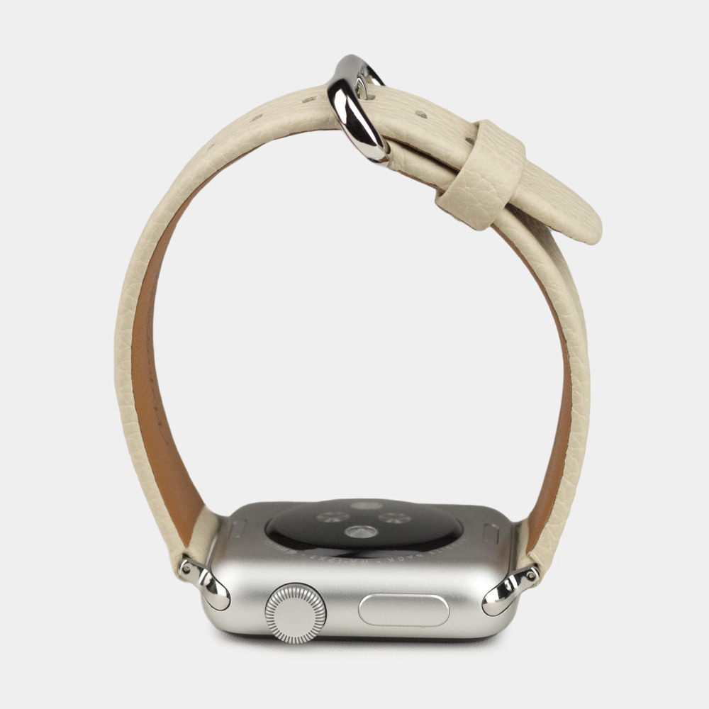 Ремешок для Apple Watch 44/45/46 mm из кожи теленка, молочного цвета