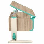 Стол-парта регулируемый "ДЭМИ" СУТ.41, 750х550х530-815 мм, бежевый каркас, пластик аквамарин, дуб сонома (КОМПЛЕКТ)