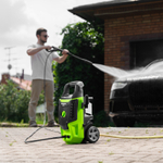 Моечная машина высокого давления АМ-1800, 1800 Вт, 140 бар, 350 л/ч, колесная Сибртех