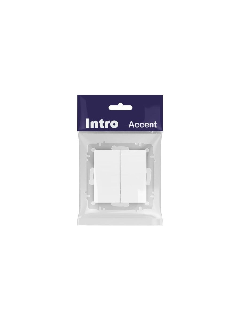 Выключатель 2-кл. СП Accent 6-104-01М 10А IP20 250В AL/CU бел. матов. Intro Б0063456