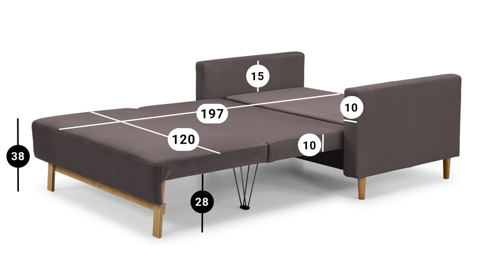 Диван Топ Лайт Velutto 19 140*87*82 см, коричневый Велютто Выкатной Фиеста