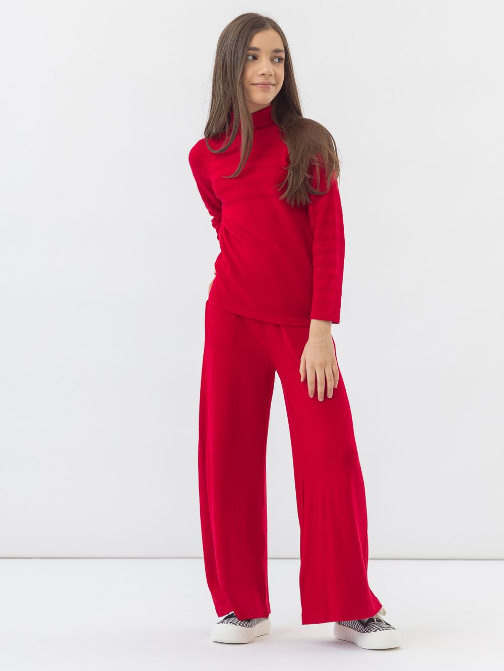 Брюки  ярко-красные для девочки арт. АТ971