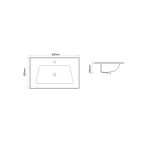 Раковина мебельная Royce Pro (RCW-140580WH)
