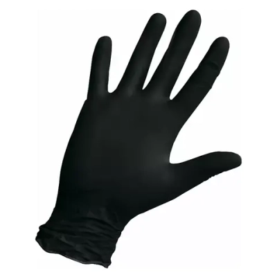 Перчатки нитриловые смотровые NitriMAX нестерильные неопудренные текстурированные размер L черный 50 пар