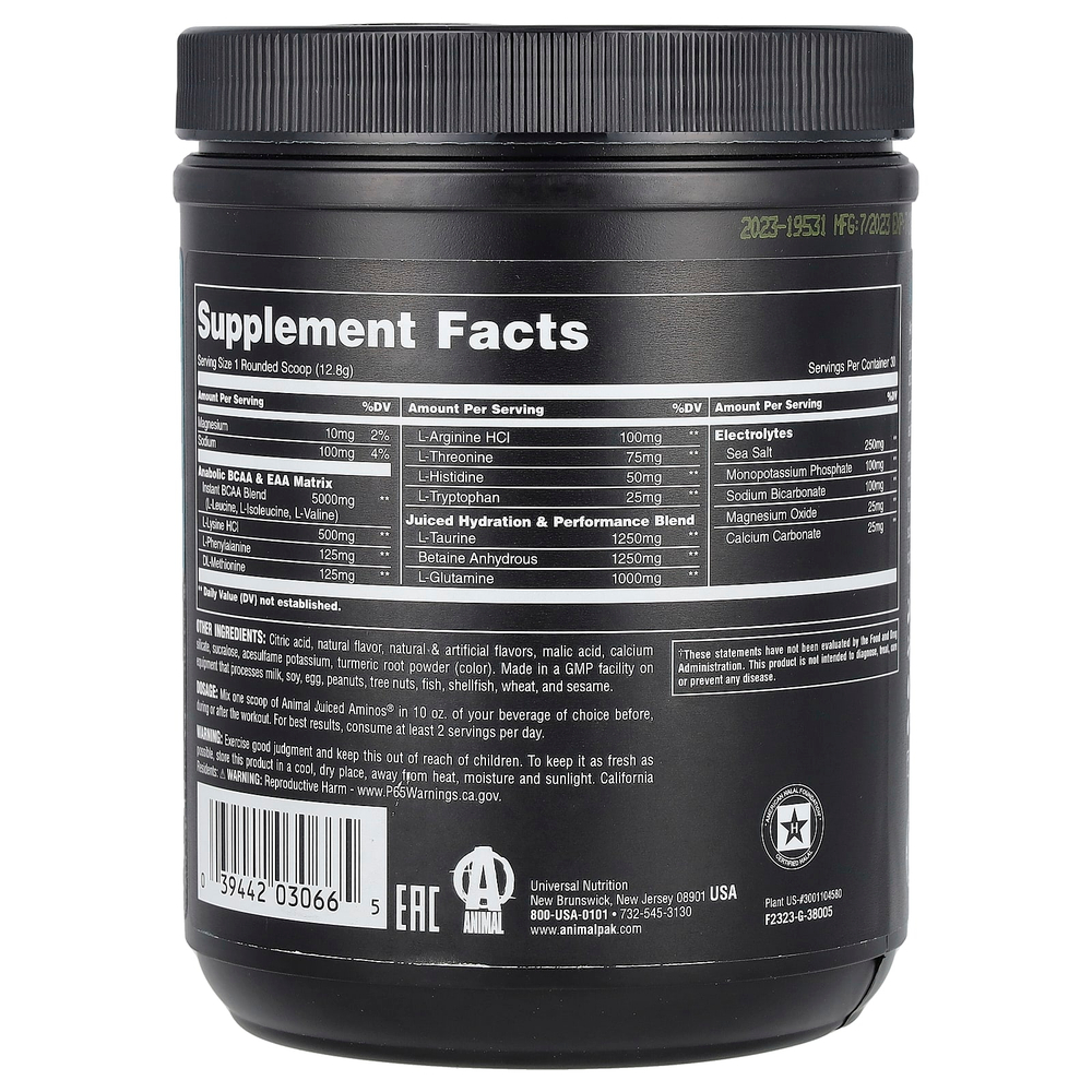 Animal, Juiced Aminos® в порошке, апельсин, 384 г (13,5 унции)