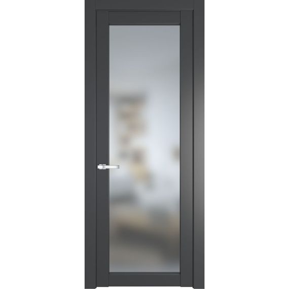 Межкомнатная дверь эмаль Profil Doors 1.1.2PD графит остеклённая