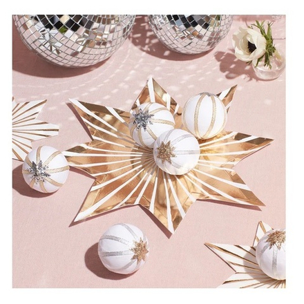 Шарики с сюрпризом "Золотые в полоску" 6 шт.