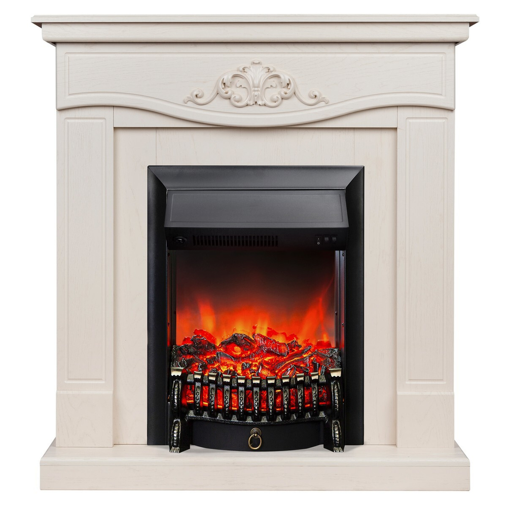 Электрокамин RealFlame Junona WT айвори с очагом Fobos Lux Black