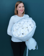 Воздушная белая хризантема,9 веток(00261)