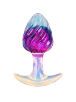 Анальная пробка AnaLove лиловая, рельефная, 9 см