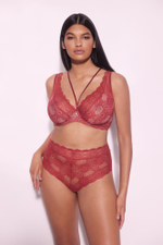 Бюстгальтер-бралетт Bohemian Vibe с мягкими чашечками +size (Размер: 100C) (Цвет: терракотовый)