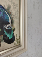 Картина на натуральном холсте "Птички севера" 26*26 см