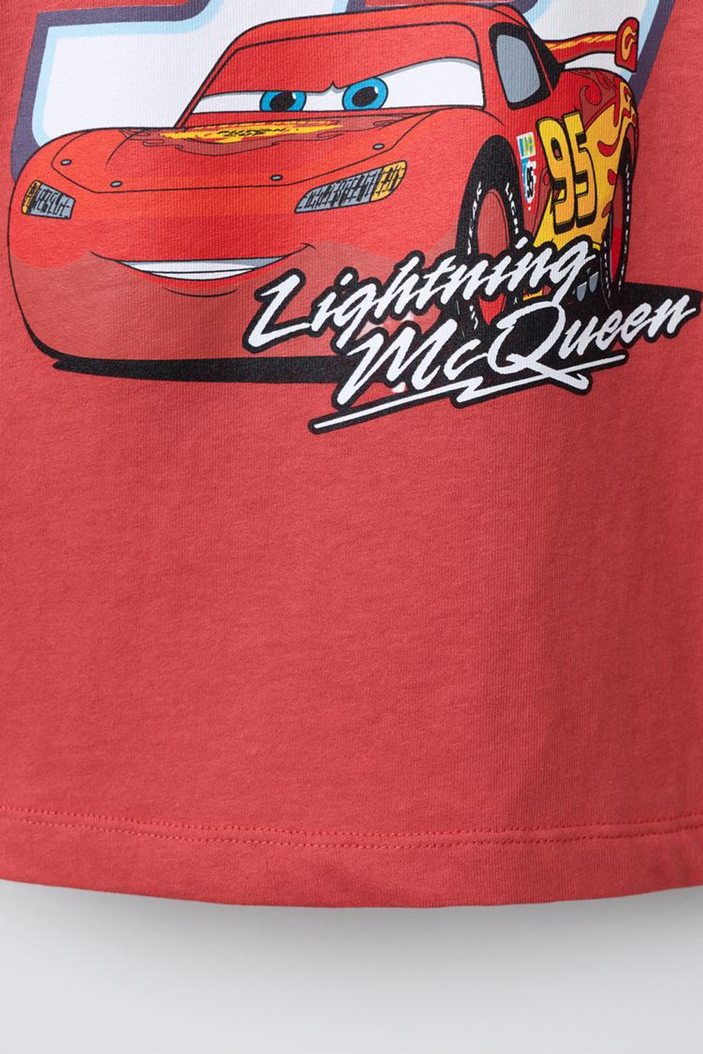 ZARA ФУТБОЛКА С ПРИНТОМ CARS LIGHTNING MCQUEEN © DISNEY, КРАСНЫЙ