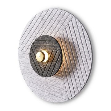 Бра 5W 3000K FR5494WL-L4GR черный/серый Acoustic Freya