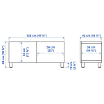 Тумба под ТВ - IKEA BESTÅ/BESTA, 120x42x48 см, белый, Бесто ИКЕА
