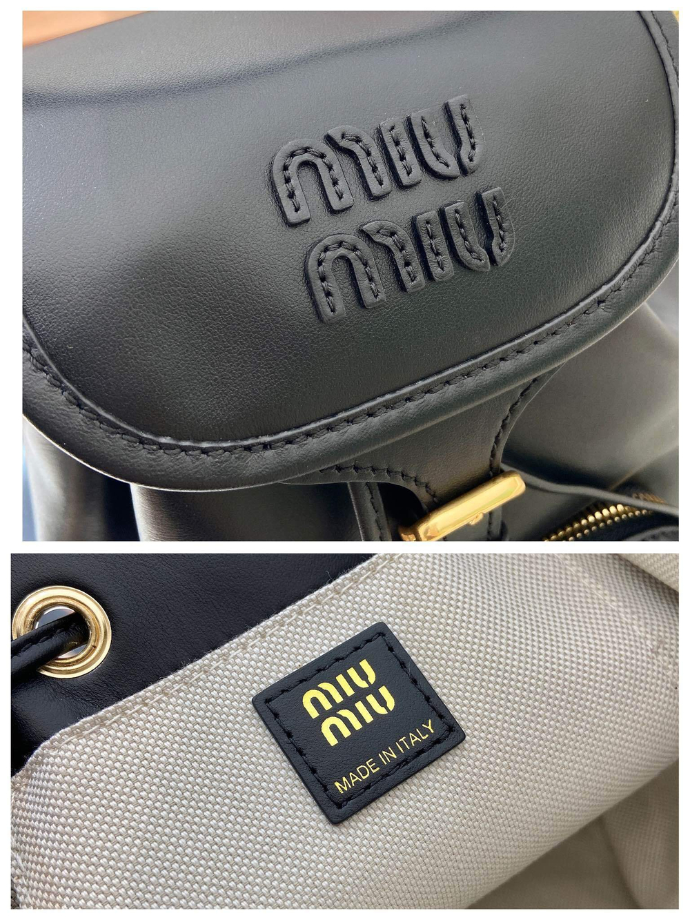 Miu Miu Leather Backpack 22 cm