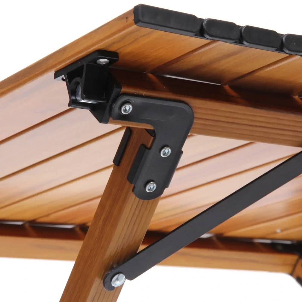 Стол кемпинговый складной DC-5003, 114*59*43 см, цвет: светлое дерево, каркас алюминий, ТуристМастер