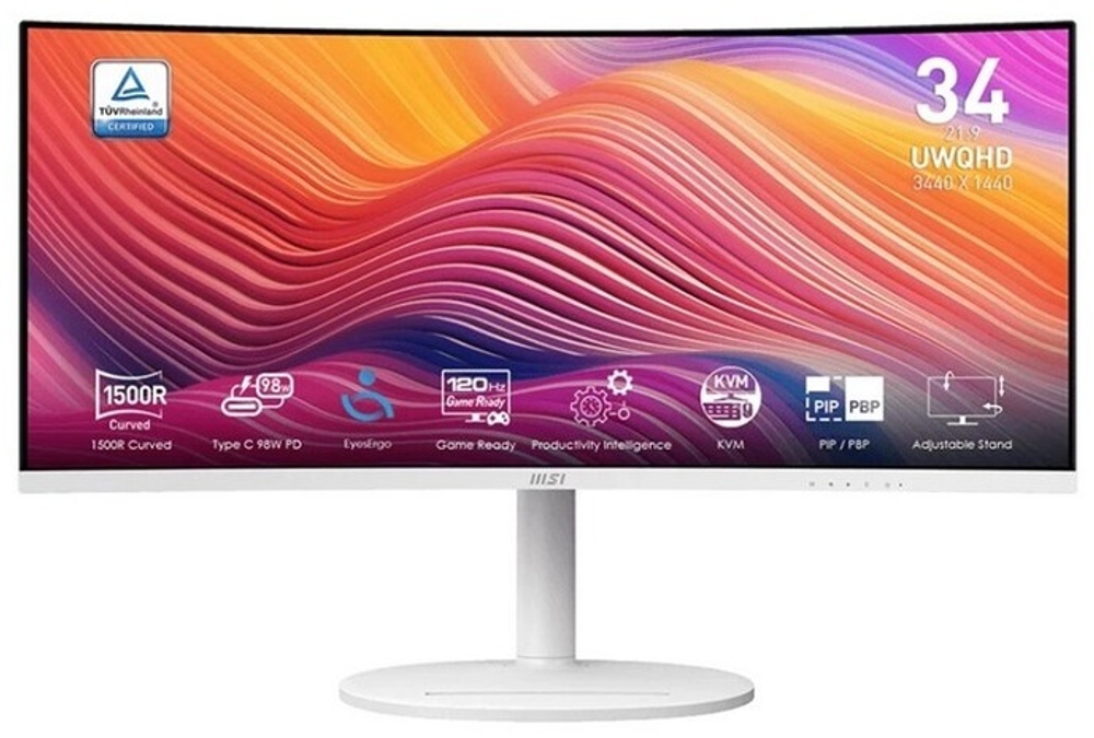 Монитор 34" MSI Modern MD342CQPW белый