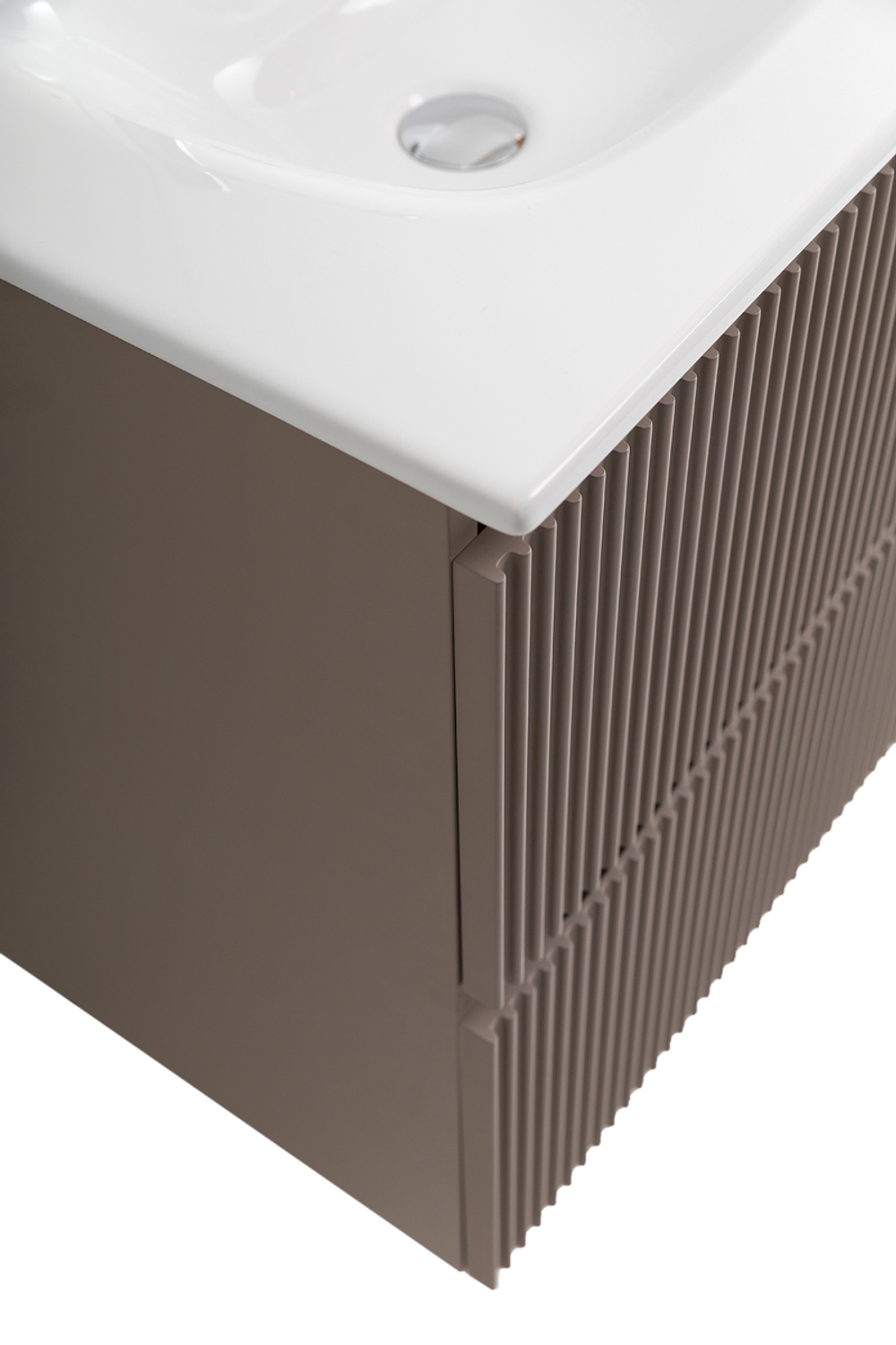 Тумба с раковиной подвесная BelBagno UNO-600-2C-SO-СO Бежевый матовый, раковина белая BB-8099-60