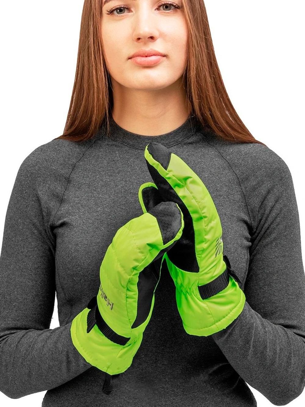 Варежки Helios женские ZABAVA, AQUA GREEN/BLACK (T-HS-Z-M-GB)