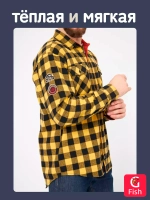 Мужская рубашка фланелевая Alaskan желтая клетка L