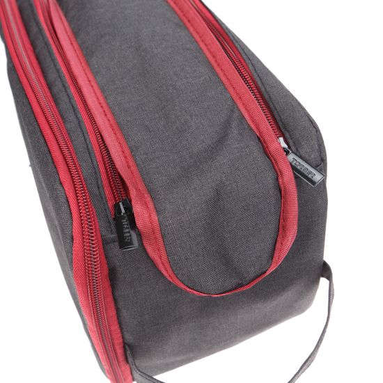 Несессер Torber, дорожный, чёрный/бордовый, полиэстер 300D ткань катионик, 27 х 17 х 14 см