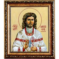Михаил Усольский (Накаряков), священномученик пресвитер. Икона на холсте.