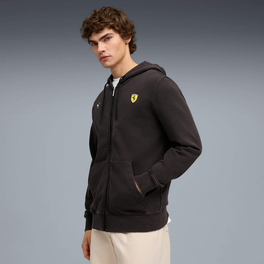 PUMA X SCUDERIA FERRARI МУЖСКАЯ СПОРТИВНАЯ ТОЛСТОВКА С КАПЮШОНОМ, ЧЕРНЫЙ