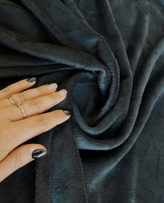 Трикотаж велюр, черный NEAVY BENZ