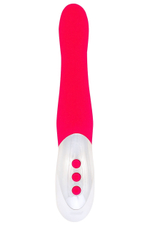 Ярко-розовый пульсирующий массажер - 26 см. (Цвет: розовый)