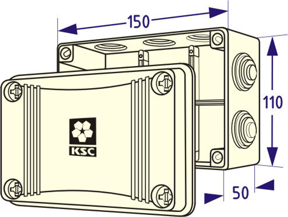 KSC 11-308 (рез) Коробка о/у 140*190*55