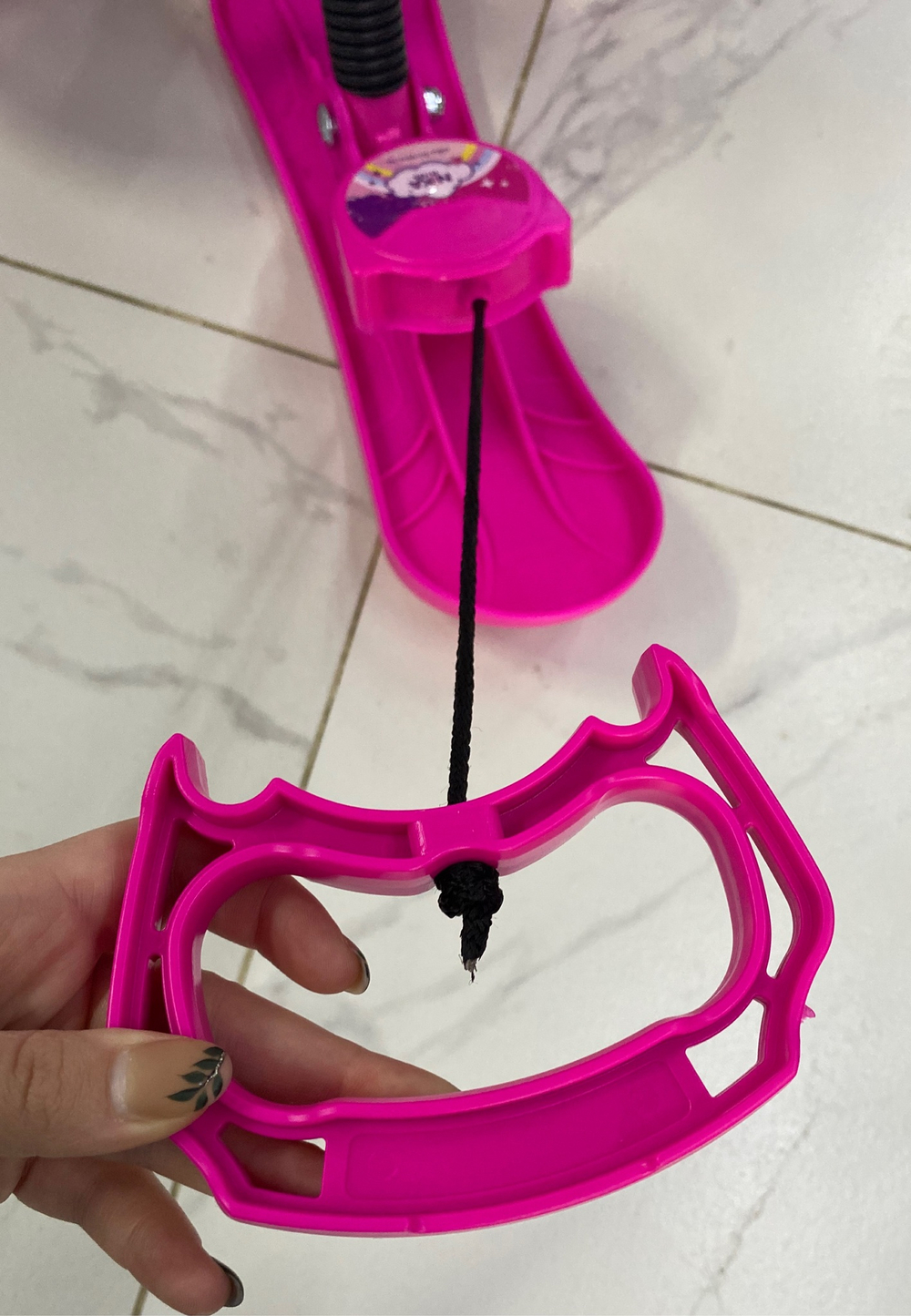 Снегокат «Twiny2+»  с единорогом белый каркас (арт. TW2-М/ЕР)