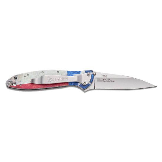 Нож KERSHAW 1660LS Leek Lone Star с клинком из стали Sandvik 14C28N, рукоять Алюминиевый сплав (6061 T-6)