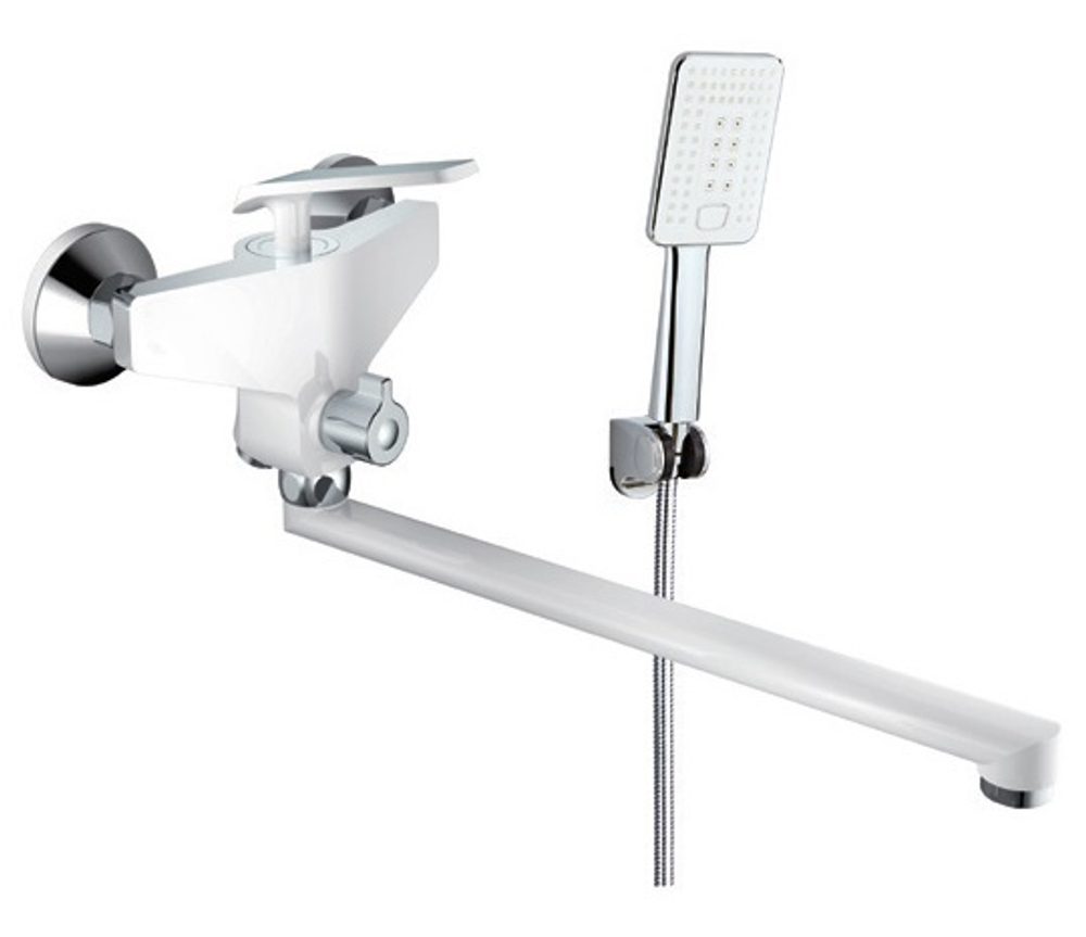 333541-F Смеситель од. для ванны дл. (бел./хром) ViEiR (10/1шт)